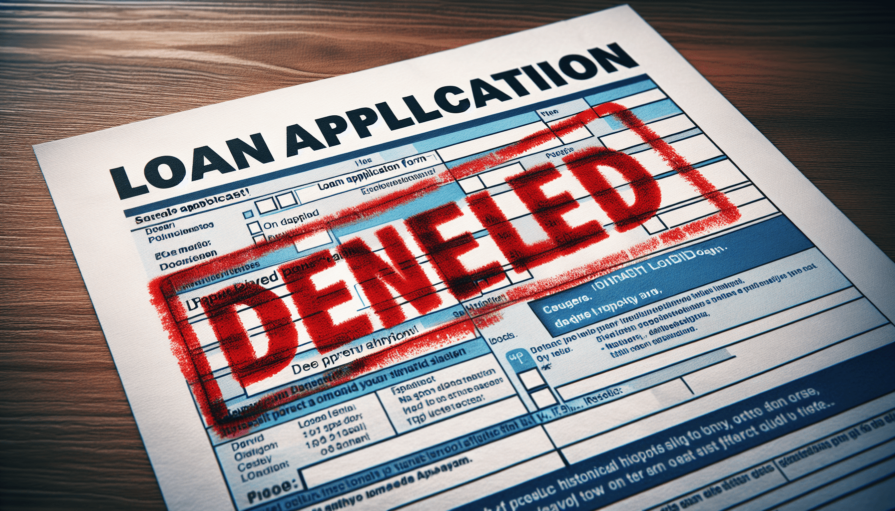 Reasons Why A Loan Application Might Be Denied With Bad Credit